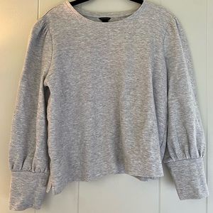 Ann Taylor balloon sleeve heather gray sweater
